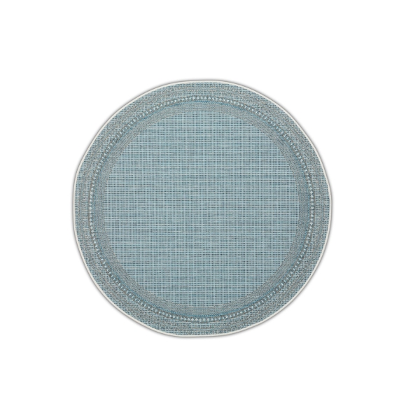 Dywan okrągły - niebieski - Harper Blue