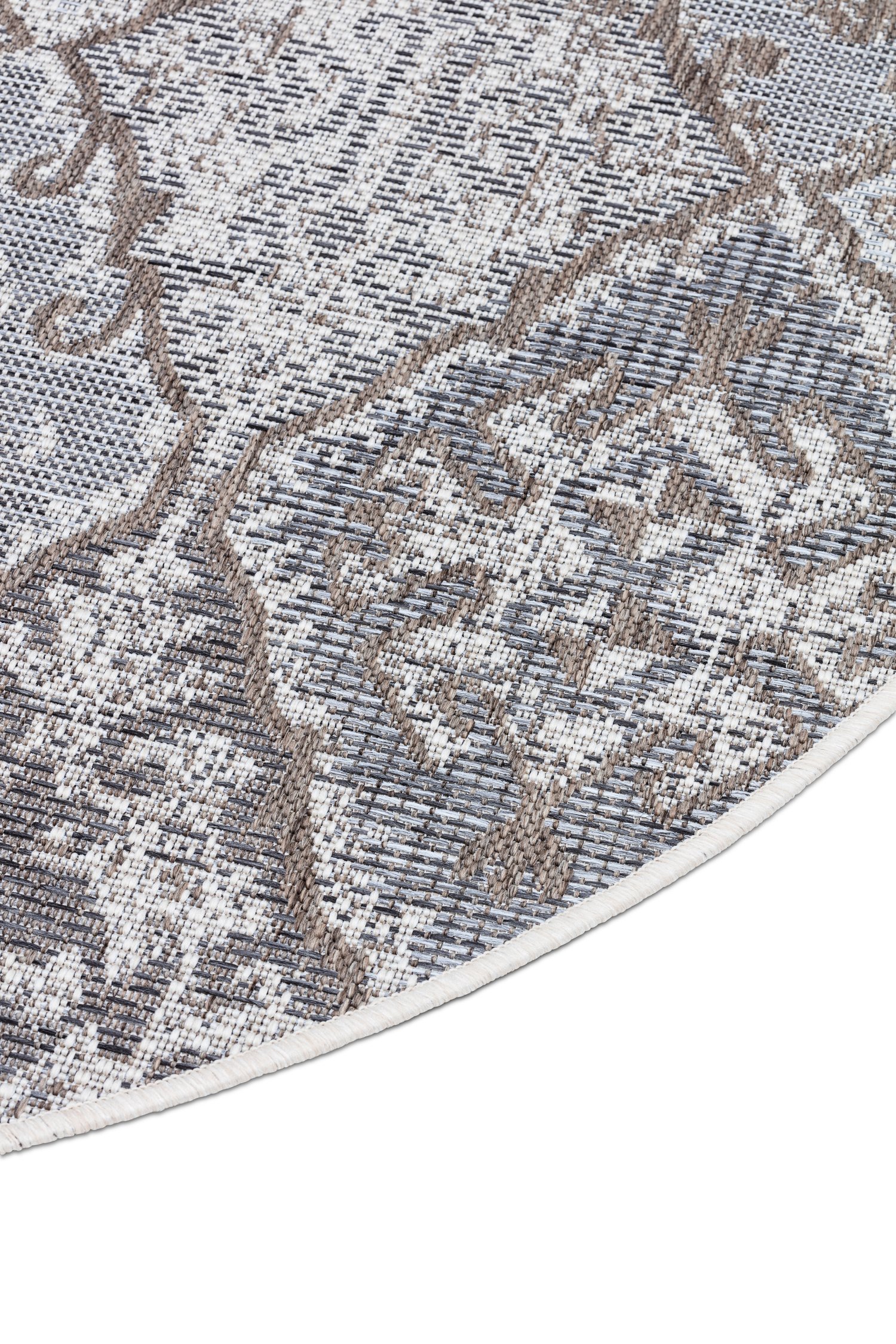 Okrągły dywan zewnętrzny - Brighton Grey - szary