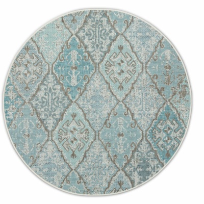 Okrągły dywan zewnętrzny - Brighton Turquoise