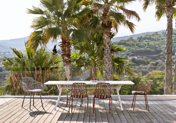 Designerski stół ogrodowy z aluminium - Radice Quadra