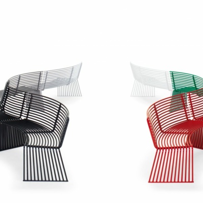 015 concave bench with backrest urbantime